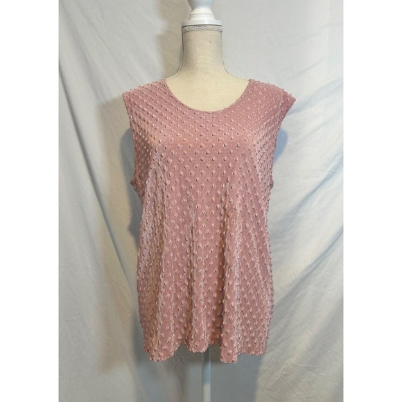 Ninety Tops - Vintage Brat Textured Bubble Ninety Sleeveless Top Size Large Y2k